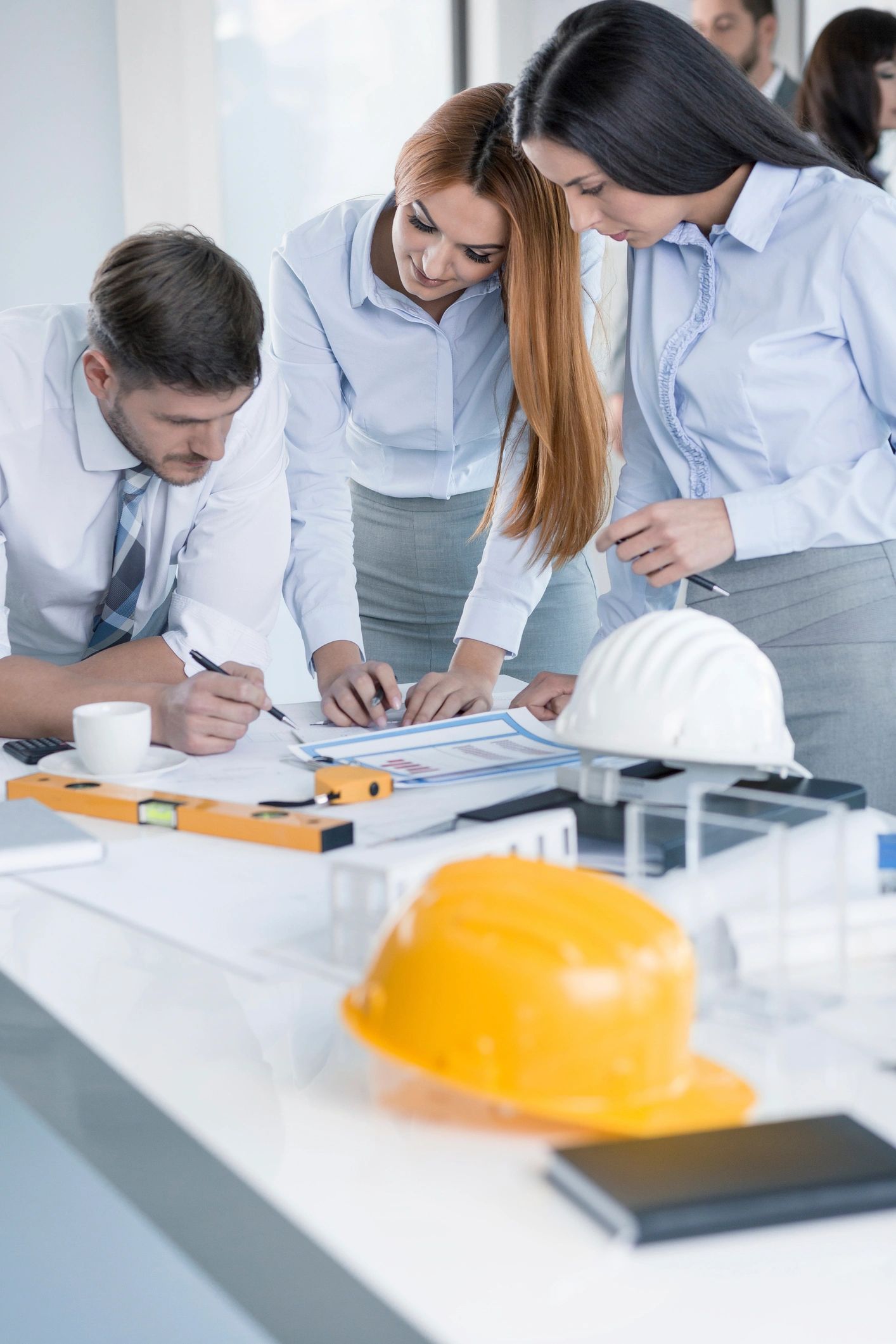 Design team collaborating in an office